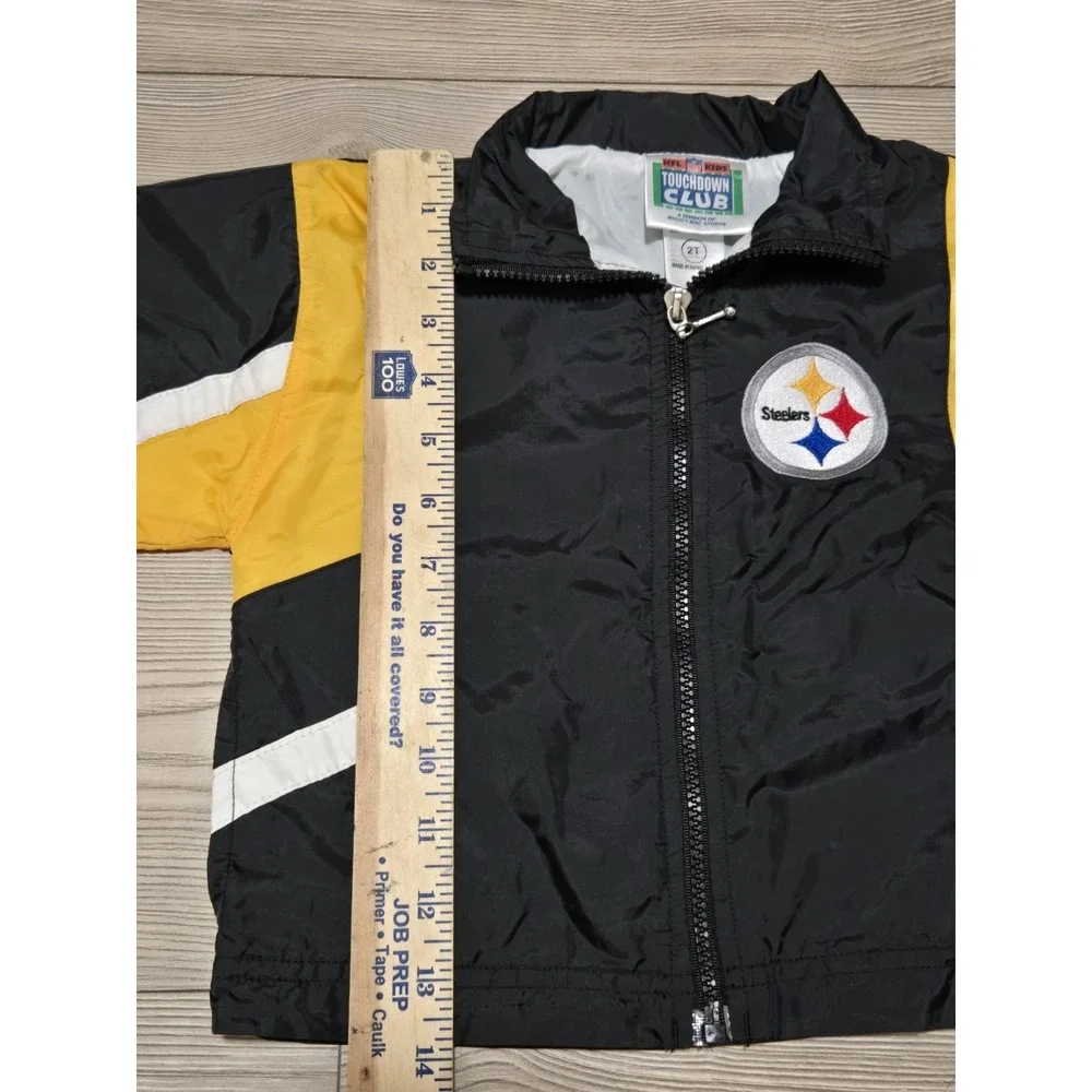 Pittsburgh Steelers Full Zip Jacket Kids 2T Windbreaker Toddler NFL Touchdown